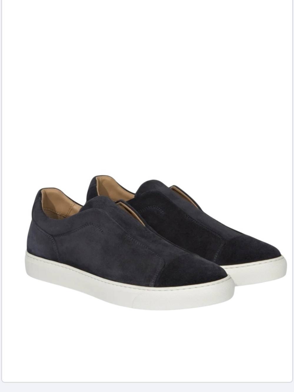 Harry's London Aaron Slip-On Suede Sneakers in Dark Navy 44